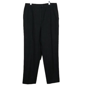 𝅺Pendleton Dark Gray Wool High Rise Straight Leg Pin Striped Dress Trousers